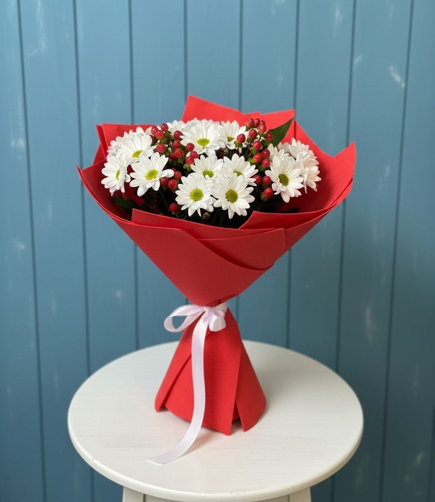 Букет цветов из: Хризантемы в Приупский