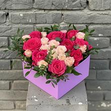 Цветочная композиция из Розы в коробке в Приупский
