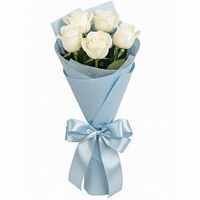 Букет 5 Белых роз Проуд в Приупский