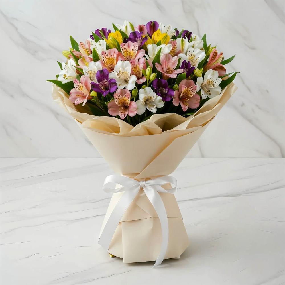 Букет цветов из: Альстромерии в Приупский