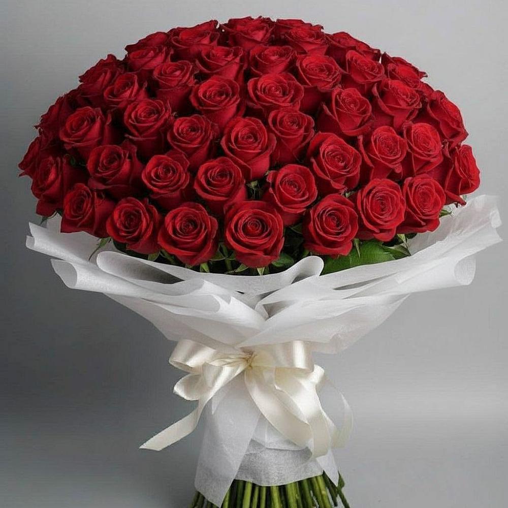 Букет 101 Красная роза Блэк Мэджик в Приупский