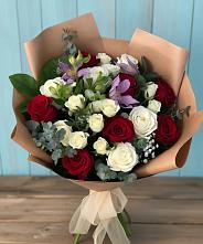 Букет цветов из:  Розы и Альстромерии в Приупский