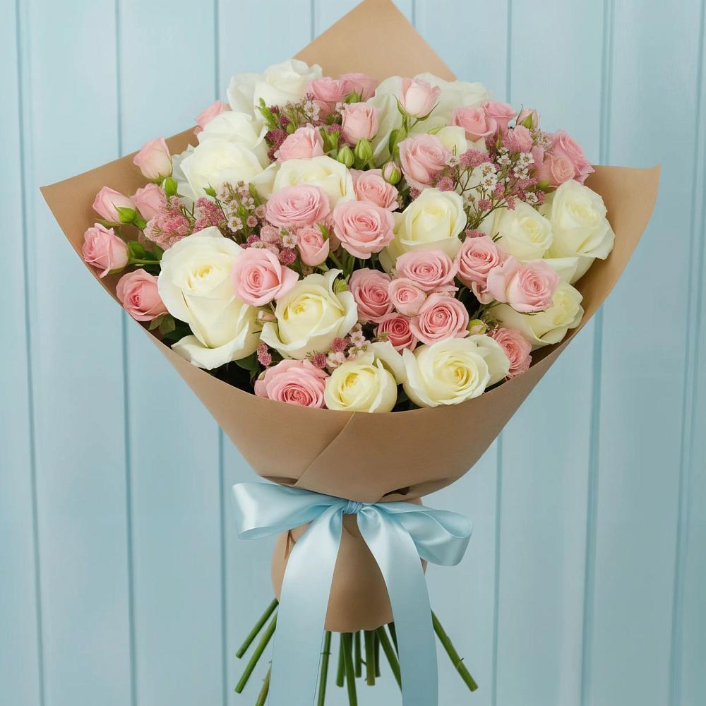 Букет цветов из: Розы в Приупский