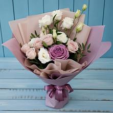 Букет цветов из:  Розы и Лизиантусы #REPLACE_PRED# Приупский