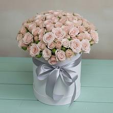 Цветочная композиция из Розы в шляпной коробке в Приупский