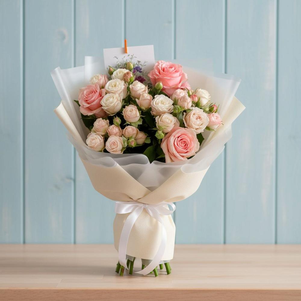 Букет цветов из: Розы в Приупский