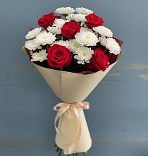 Букет цветов из:  Розы и Хризантемы в Приупский