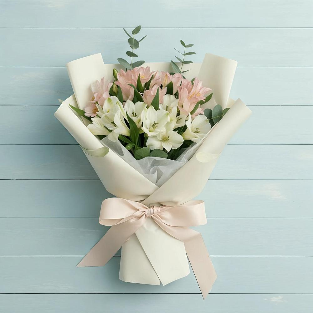 Букет цветов из: Альстромерии в Приупский