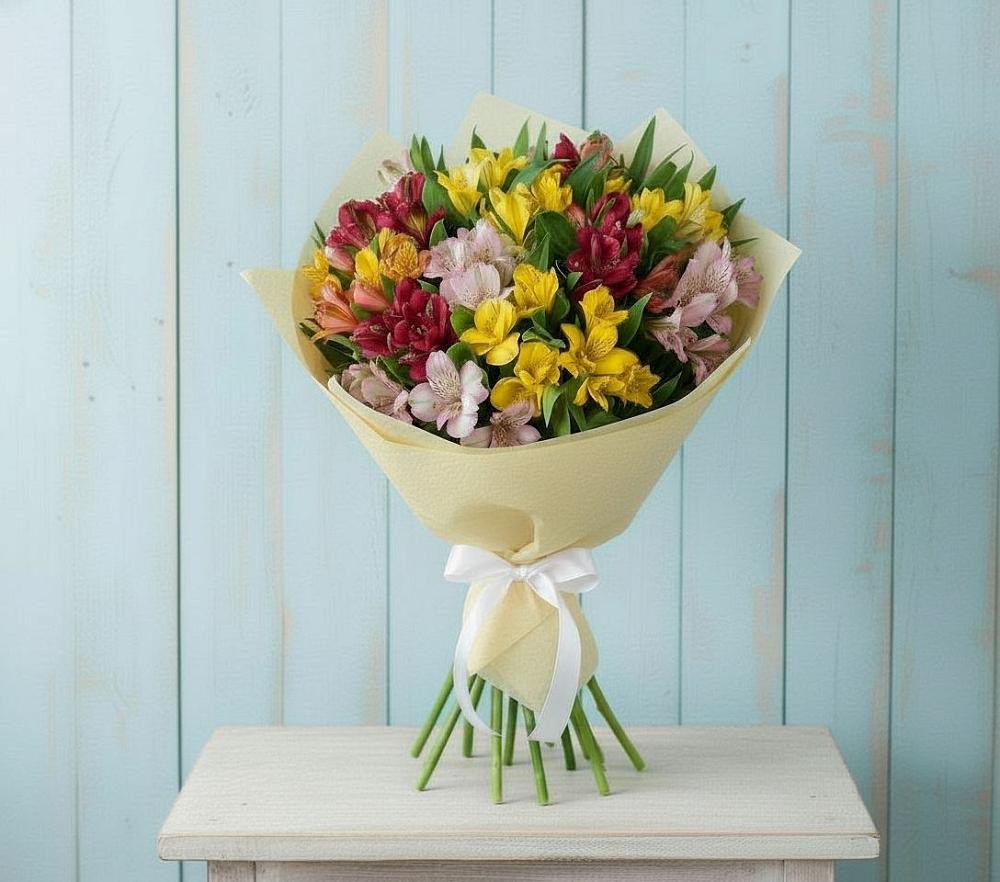Букет цветов из: Альстромерии в Приупский