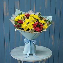Букет цветов из:  Альстромерии и Хризантемы #REPLACE_PRED# Приупский