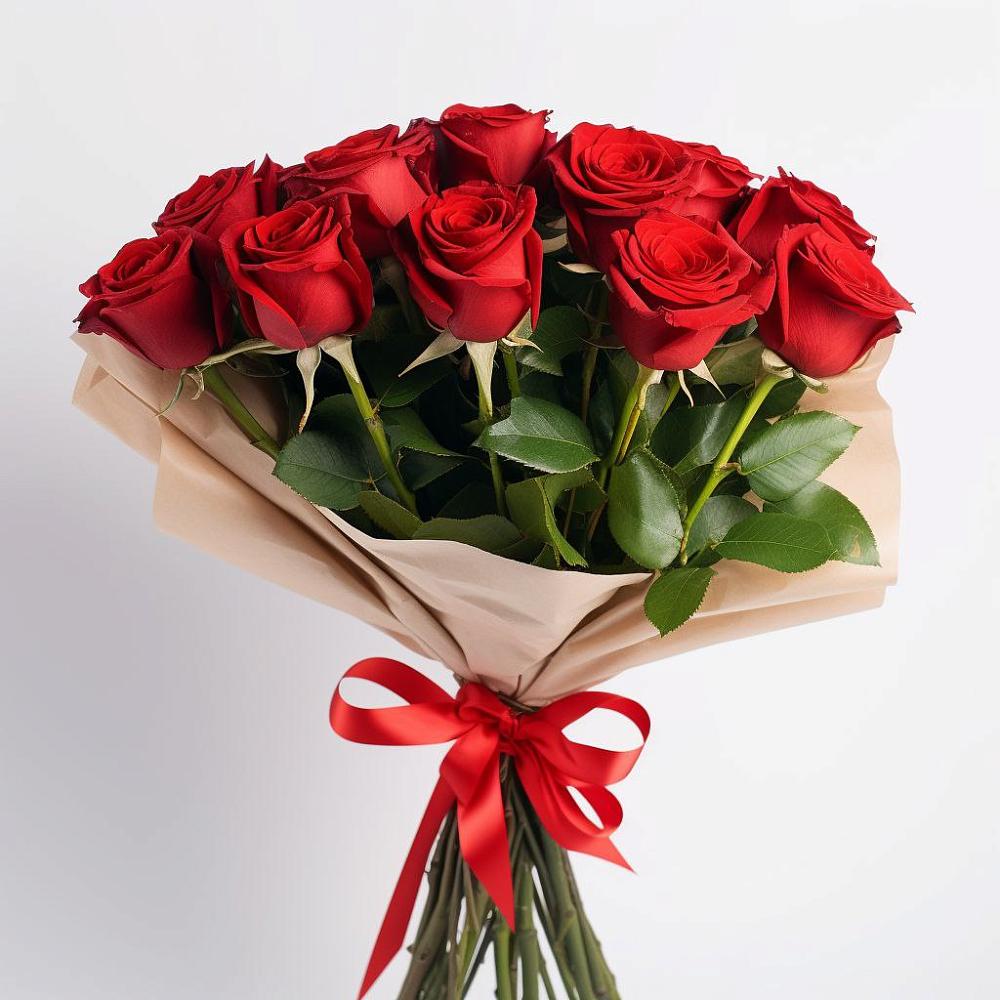 Букет 11 Красных роз Эдлесс Лав в Приупский