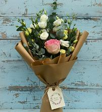 Букет цветов из:  Розы и Лизиантусы в Приупский