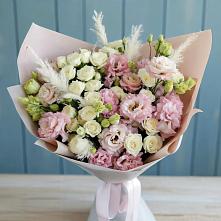 Букет цветов из:  Альстромерии и Розы в Приупский
